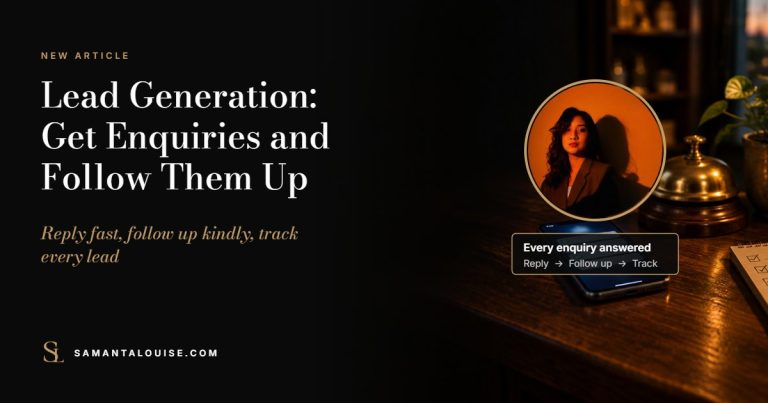 Lead generation and follow-up for small businesses in Mauritius, by Samanta Louise